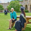 UQ Vice-Chancellor Professor Deborah Terry with UQ graduates.